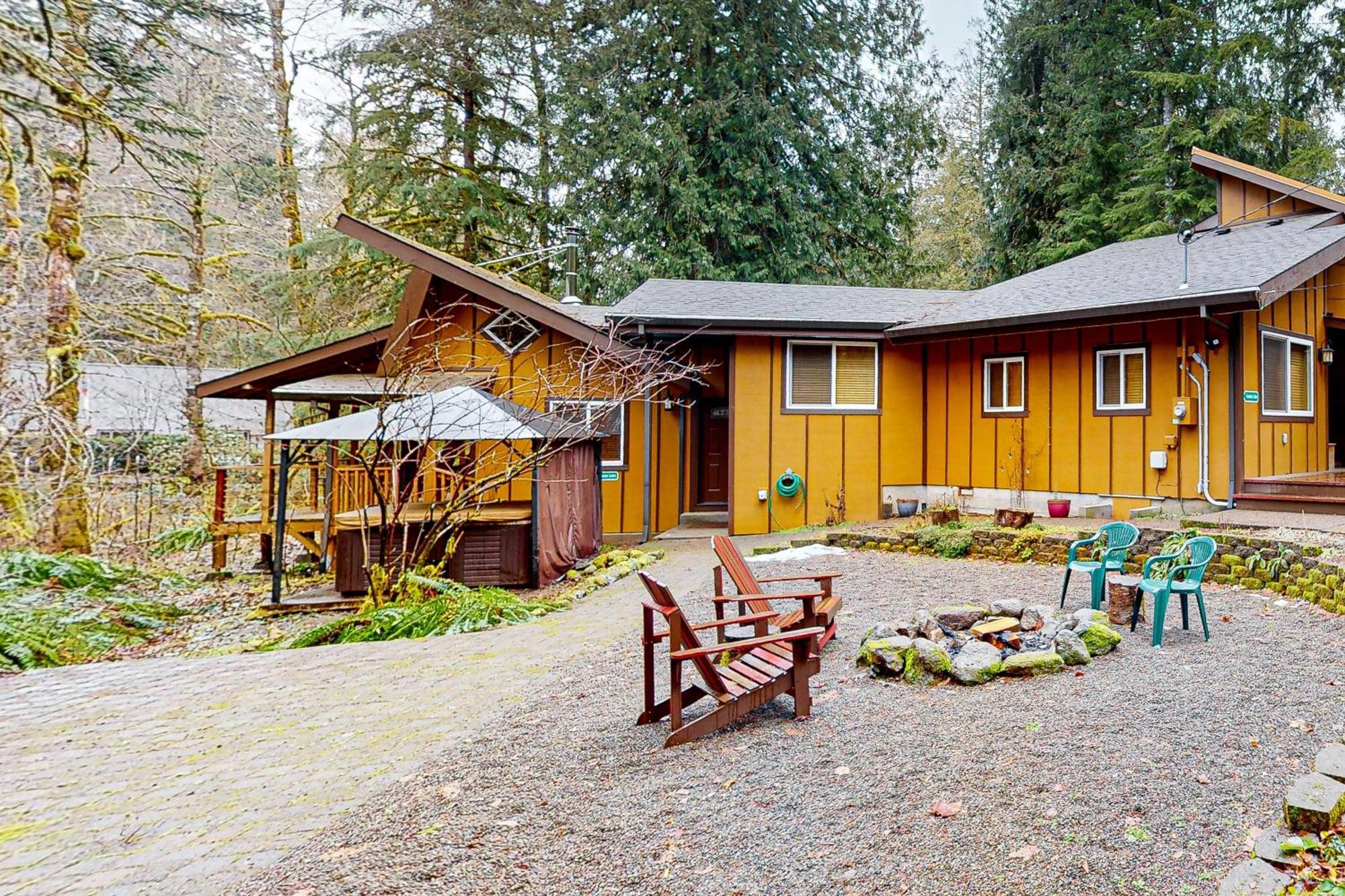 Creekside Cabin Rhododendron Luaran gambar